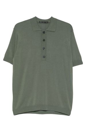 Polo in maglia di viscosa leggera verde LOW BRAND | LM26002V009